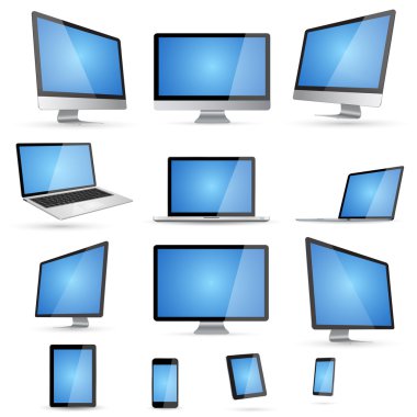 Modern dijital teknoloji aygıt koleksiyonu