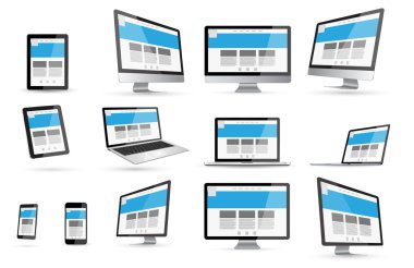 Modern dijital teknoloji aygıt koleksiyonu