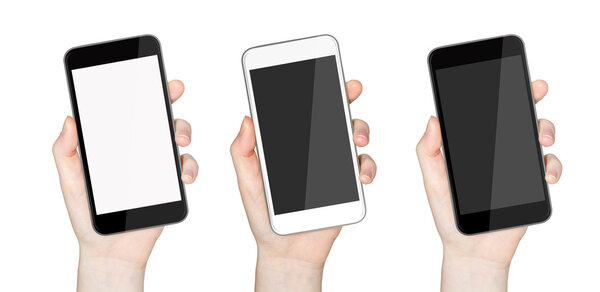 Рука с мобильного телефона
