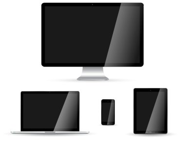 Modern dijital teknoloji aygıt koleksiyonu