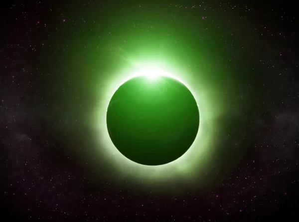 Eclissi sul pianeta Terra — Foto Stock