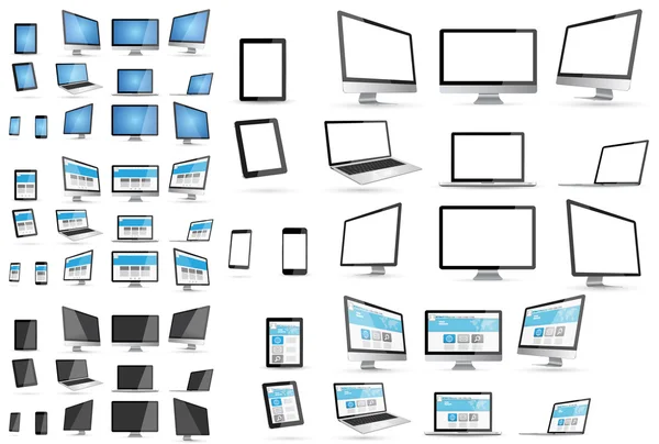 Kolekce zařízení moderní digitální tech — Stock fotografie