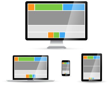 Modern dijital teknoloji aygıt koleksiyonu