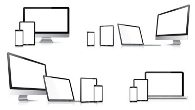 Modern dijital teknoloji aygıt koleksiyonu