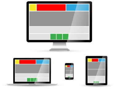 Modern dijital teknoloji aygıt koleksiyonu