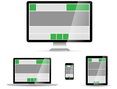 Modern dijital teknoloji aygıt koleksiyonu