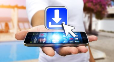 Bulut kullanarak iş adamı