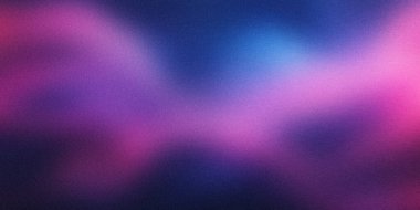 Mor mavi tanecikli soyut gradyan arkaplan. Dijital gürültüyle bulanık doku. 3B görüntüleme