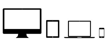 Modern dijital teknoloji aygıt koleksiyonu