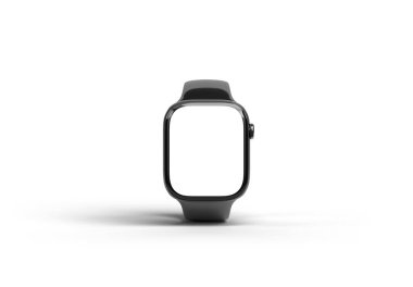 Smartwatch beyaz arkaplanda izole edildi Moder bağlantılı uygulama UX kullanıcı deneyimi - Ön Görünüm - 3D görüntüleme