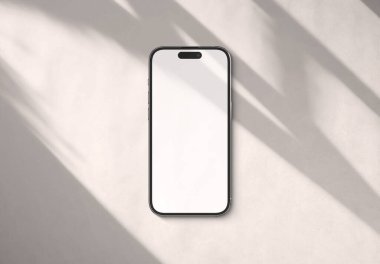 PARIS - Fransa - 29 Ekim 2025: Apple Iphone 17 gümüş rengi. Beyaz model üzerinde yumuşak gölgesi olan izole edilmiş akıllı telefon 3B görüntüleme