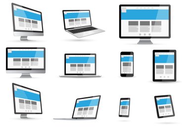 Modern dijital teknoloji aygıt koleksiyonu