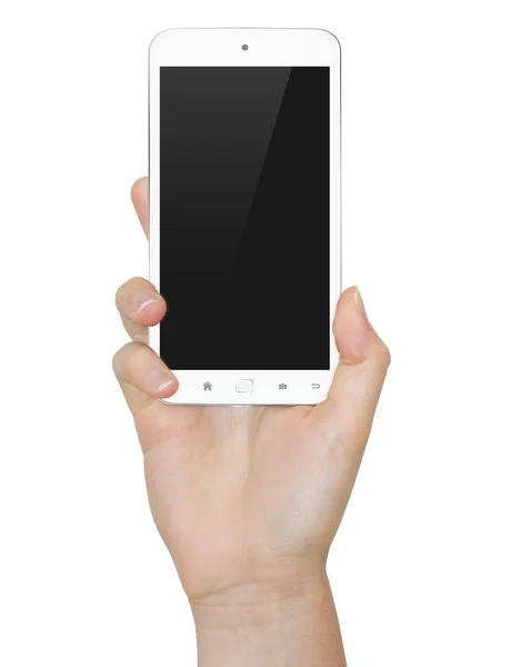 Hand med mobiltelefon — Stockfoto