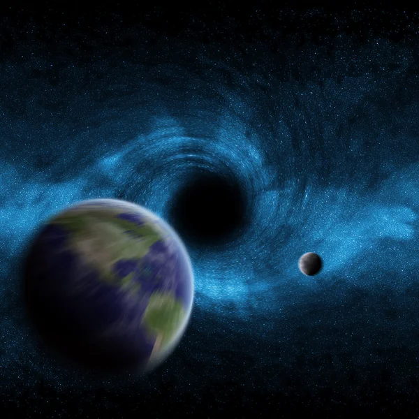 Μαύρη τρύπα στο διάστημα — Φωτογραφία Αρχείου