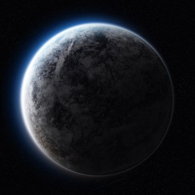 Uzayda Dünya gezegeni üzerinde gündoğumu