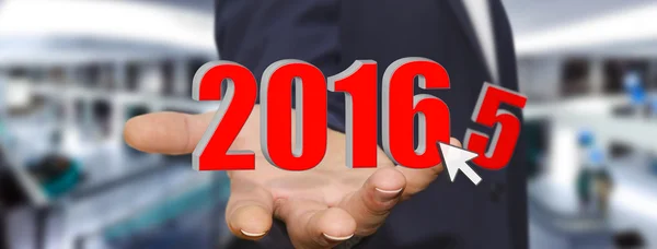 Man firar det nya året 2016 — Stockfoto