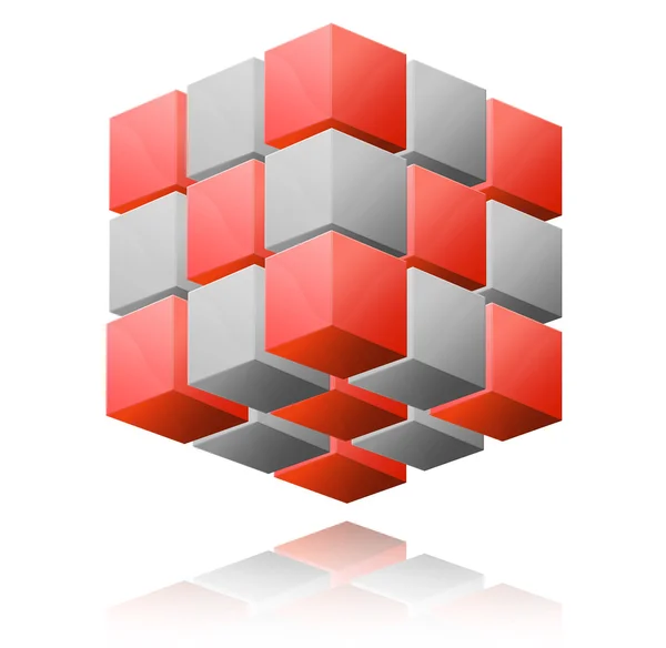 Ilustração abstrato cubo — Fotografia de Stock