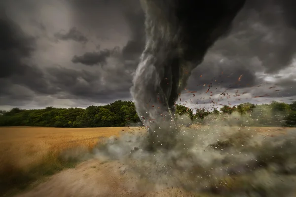 Grande desastre tornado — Fotografia de Stock