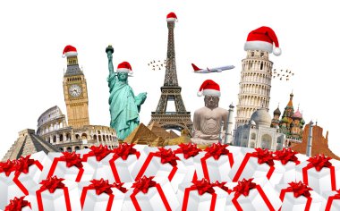 Noel Kutlamaları dünyanın ünlü anıtlar
