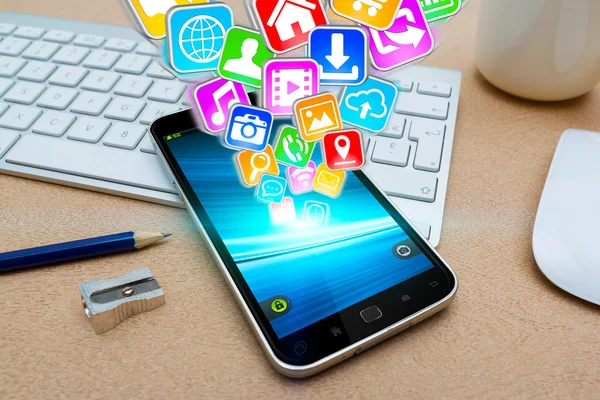 Modern cep telefonu ile kutsal kişilerin resmi