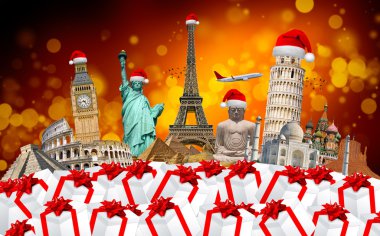 Noel Kutlamaları dünyanın ünlü anıtlar