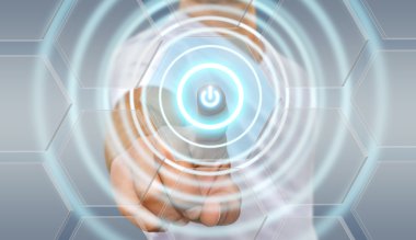 İşadamı güç düğmesi