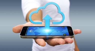 Bulut kullanarak iş adamı