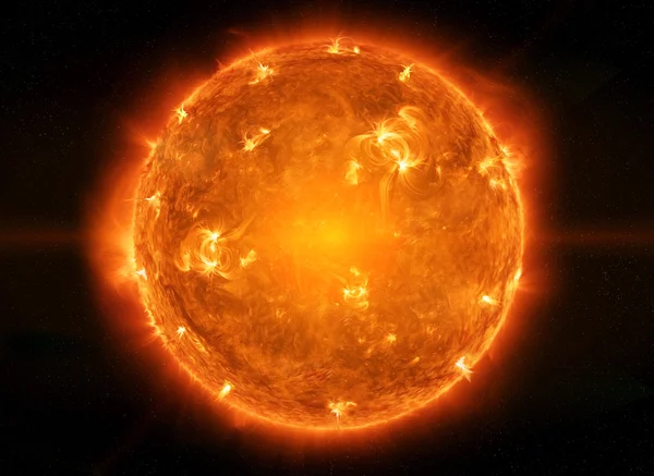 Ισχυρό ήλιο στο διάστημα — Φωτογραφία Αρχείου