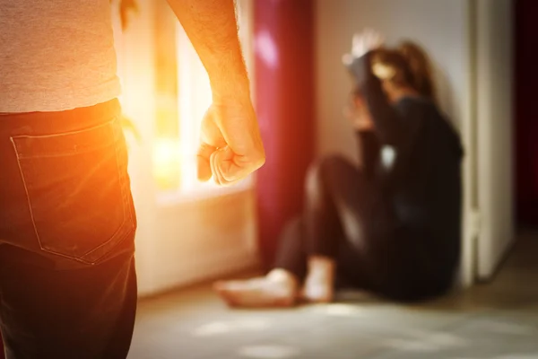 Domácí násilí doma — Stock fotografie