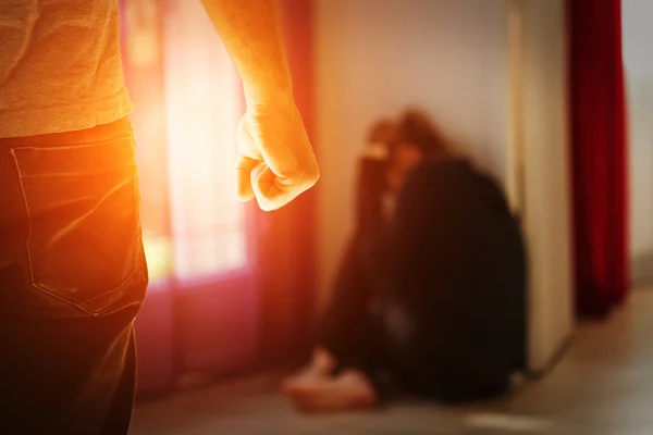 Häusliche Gewalt zu Hause — Stockfoto
