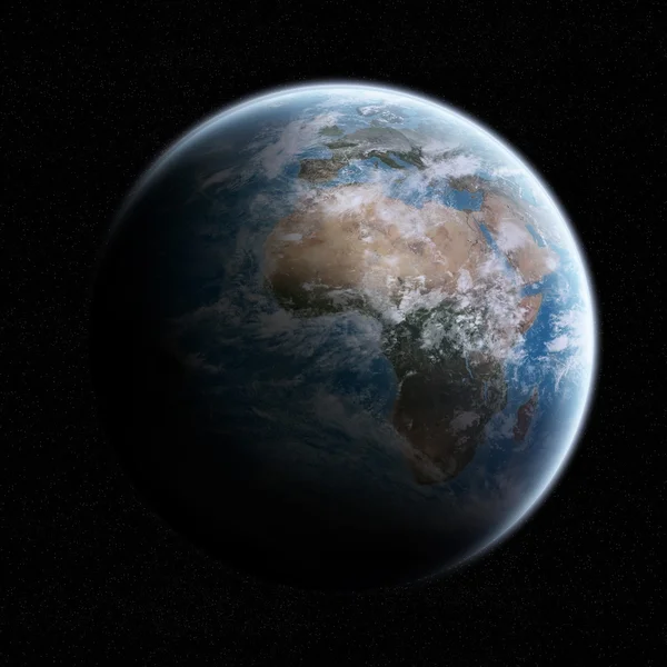 Vista del planeta Tierra en el espacio — Foto de Stock