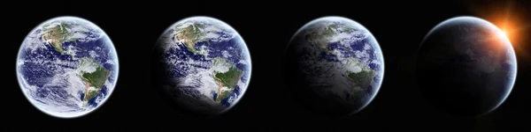 Widok planety Ziemia w kosmosie — Zdjęcie stockowe