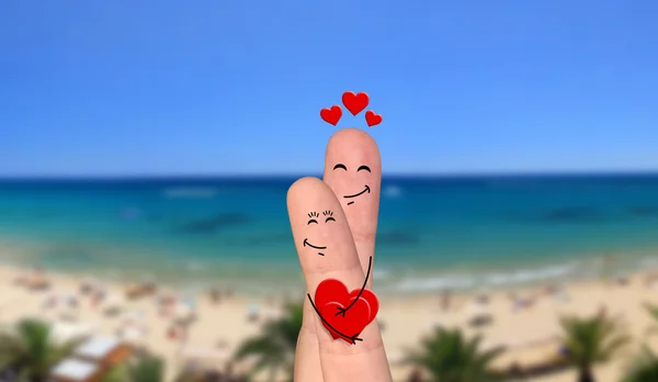 Glückliches verliebtes Paar feiert Valentinstag — Stockfoto