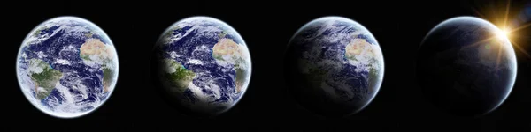 Вид на планету Земля в космосі — стокове фото