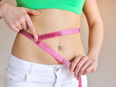 Teyp, kavram diyet ölçme ile bel ölçüm eller, yakın çekim