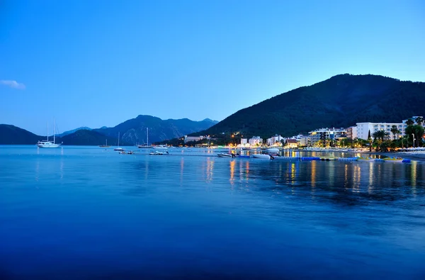 Embankment in Marmaris at summer evening. Turkey — Stock Photo, Image