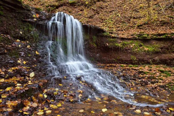 Beautiful Landscape Waterfall Autumn Forest — Stock Photo, Image