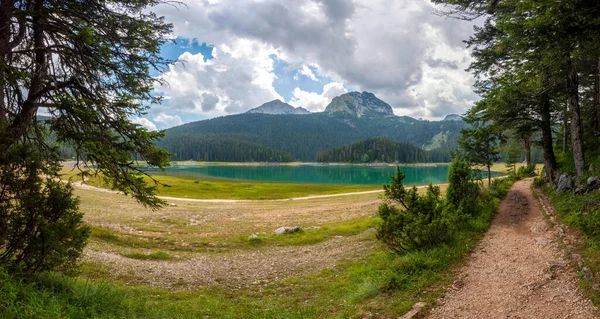 Panorama Över Svarta Sjön Crno Jezero Durmitor Nacional Park Zabljak — Stockfoto