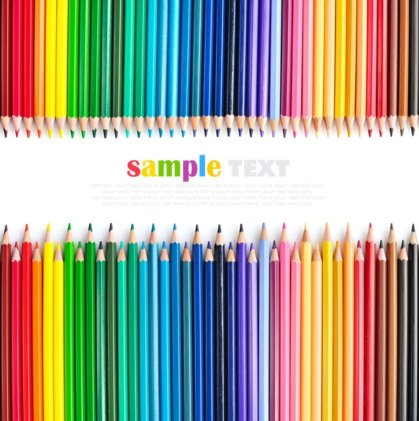 Colored pencils. Isolated on white background — Stock Photo, Image