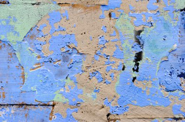 Eski çatlamış boya beton duvar dokusu arka planı