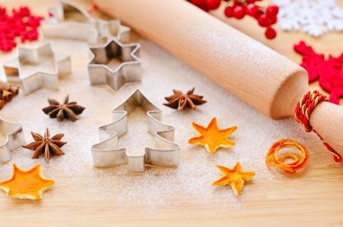 Yaratıcı kış zaman fırın arka plan. Noel tatil kavramı