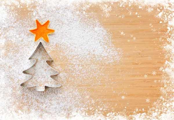 Creative winter time baking background — Stock Photo, Image