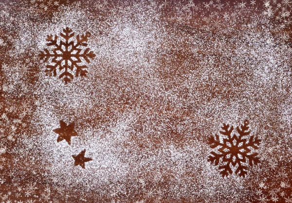 Yaratıcı kış zaman fırın arka plan. Noel tatil kavramı — Stok fotoğraf