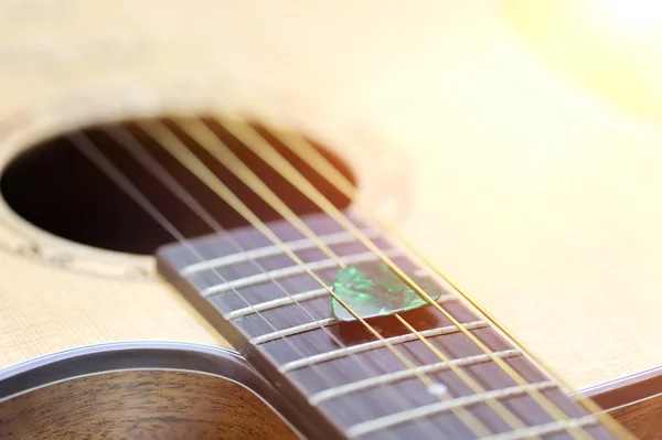 Detail akustická kytara — Stock fotografie