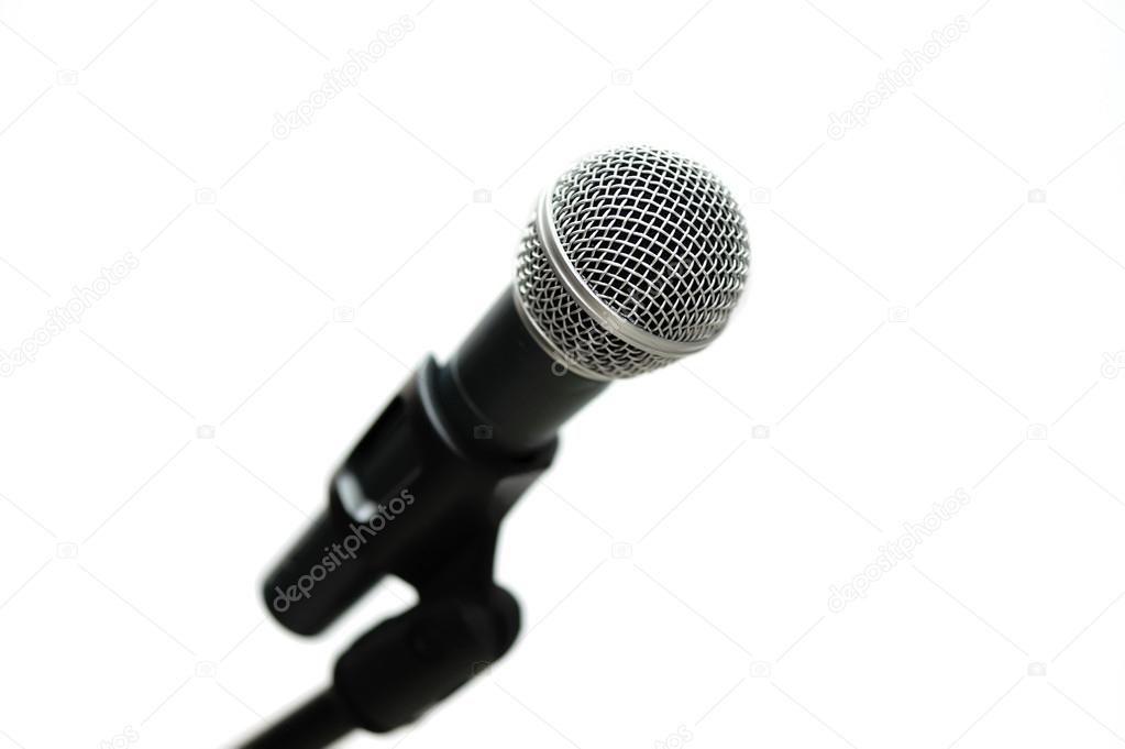 Microphone on a white background