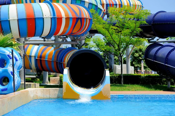 Colorful water slides — Stock Photo, Image