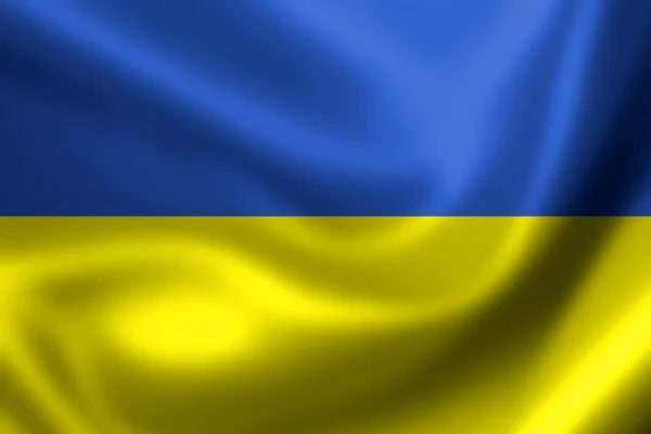 Bandera de Ucrania, textura satinada — Foto de Stock