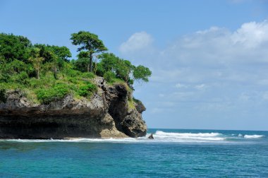 Deniz gökyüzü bulut ve Adaları