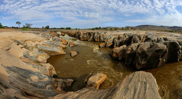 Lugard Falls in Tsavo Natioal park of Kenya