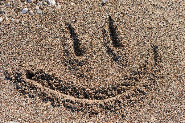 Smiley on the beach — Stock Photo, Image